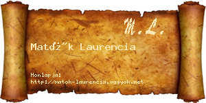 Matók Laurencia névjegykártya